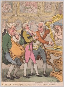 Włoscy sprzedawcy zdjęć Humbuging My Lord Anglaise, wyd. 1812 (grawerowanie ręcznie kolorowane) autorstwa Thomas Rowlandson