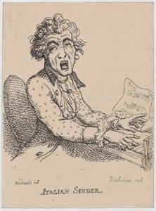Piosenkarka włoska, kwiecień 1808., kwiecień 1808. autorstwa Thomas Rowlandson