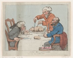 Żydzi podczas lunchu autorstwa Thomas Rowlandson