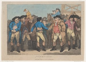 Jockeyship, 1 lipca 1802, 1 lipca 1802. autorstwa Thomas Rowlandson