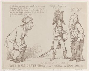 John Bull Listening to the Quarrels of State Affairs, 1 maja 1803, 1 maja 1803. autorstwa Thomas Rowlandson