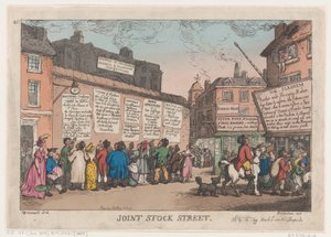 Joint Stock Street, 10 marca 1808., 10 marca 1808. autorstwa Thomas Rowlandson
