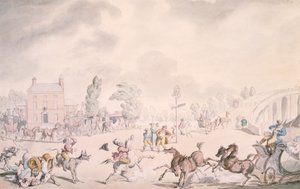 „Most Kew”, Kew, Londyn, 1819 r. autorstwa Thomas Rowlandson