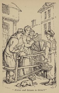 Noże i nożyczki do szlifowania? autorstwa Thomas Rowlandson