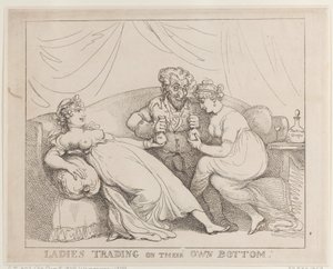 Kobiety handlujące własnym ciałem autorstwa Thomas Rowlandson