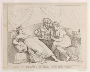 Kobiety handlujące na własnym dnie, 5 października 1810 r., 5 października 1810 r. autorstwa Thomas Rowlandson