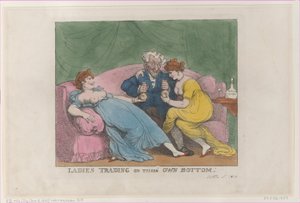 Kobiety handlujące na własnym dnie, [5 października 1810], przedruk, [5 października 1810], przedruk. autorstwa Thomas Rowlandson
