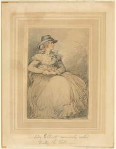Lady Elliot, powszechnie nazywana Dolly The Tall autorstwa Thomas Rowlandson