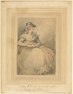 Lady Elliot, powszechnie nazywana Dolly The Tall, 17751827. autorstwa Thomas Rowlandson