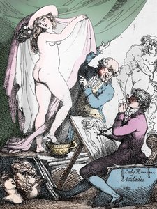 Postawa Lady Hamilton, ok. 1790 (akwaforta) (zdjęcie czarno-białe) autorstwa Thomas Rowlandson