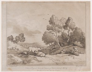 Pejzaż z postaciami wiążącymi wiązkę drewna, 21 maja 1789., 21 maja 1789. autorstwa Thomas Rowlandson