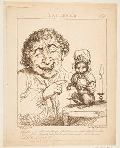 Śmiech Le Brun Travested, czyli karykatury namiętności, 21 stycznia 1800 r. autorstwa Thomas Rowlandson
