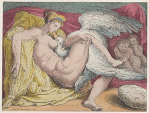 Leda i łabędź, 1799., 1799. autorstwa Thomas Rowlandson