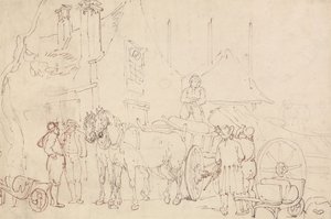 Załadunek wagonu autorstwa Thomas Rowlandson