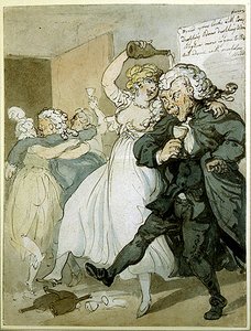 Miłość i Prawo (akwarela na papierze) autorstwa Thomas Rowlandson