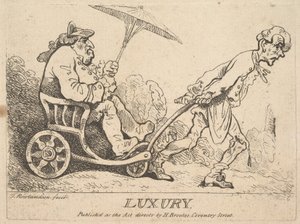 Luksus, [1781] wznowiony w latach 1786-95. autorstwa Thomas Rowlandson
