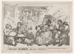 Madam Blubber On Her Canvas, 22 kwietnia 1784., 22 kwietnia 1784. autorstwa Thomas Rowlandson