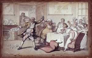 Szaleństwo przy stole autorstwa Thomas Rowlandson