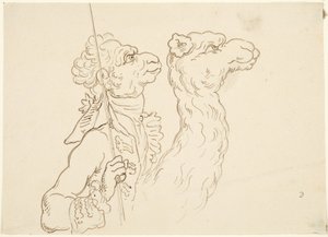 Człowiek i wielbłąd autorstwa Thomas Rowlandson