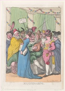Maskarada, [30 sierpnia 1811], przedruk., [30 sierpnia 1811], przedruk. autorstwa Thomas Rowlandson