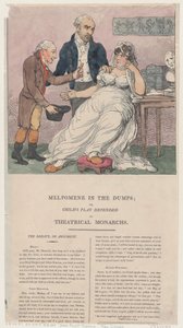 Melpomene na wysypiskach, czyli dziecięcej zabawie bronionej przez teatralnych monarchów, 1804., 1804. autorstwa Thomas Rowlandson