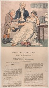 Melpomene na wysypiskach, czyli dziecięcej zabawie bronionej przez teatralnych monarchów, 1804., 1804. autorstwa Thomas Rowlandson