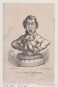 Kaznodzieja metodystyczna, kwiecień 1808, kwiecień 1808. autorstwa Thomas Rowlandson