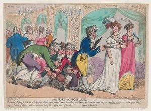 Miseries of High Life, 1 marca 1808., 1 marca 1808. autorstwa Thomas Rowlandson