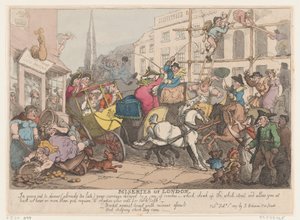 Miseries of London: Going out to Dinner, 1 lutego 1807., 1 lutego 1807. autorstwa Thomas Rowlandson