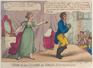 Więcej o Clarke or Fresh Accusations, 14 lipca 1809, 14 lipca 1809. autorstwa Thomas Rowlandson