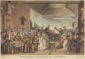 Wystawa pana Bullocka poświęcona mieszkańcom Laponii autorstwa Thomas Rowlandson