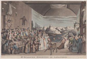 Wystawa Lapończyków pana Bullocka, 8 lutego 1822 r., 8 lutego 1822 r. autorstwa Thomas Rowlandson