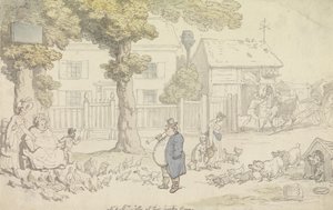Państwo Jolly w swojej wiejskiej rezydencji autorstwa Thomas Rowlandson