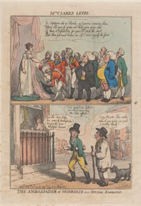 Tama pani Clark. Ambasador Maroka w Ambasadzie Specjalnej, 20 lutego 1809 r. autorstwa Thomas Rowlandson