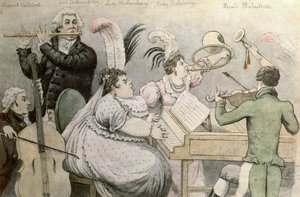 Impreza muzyczna autorstwa Thomas Rowlandson