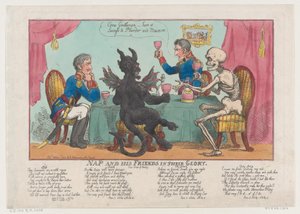 Drzemka i jego przyjaciele w ich chwale, 1 października 1808 r., 1 października 1808 r. autorstwa Thomas Rowlandson