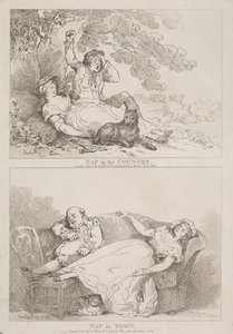 Drzemka na wsi – Drzemka w mieście autorstwa Thomas Rowlandson