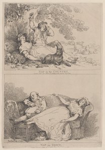 Drzemka na wsi, Drzemka w mieście, 1785., 1785. autorstwa Thomas Rowlandson