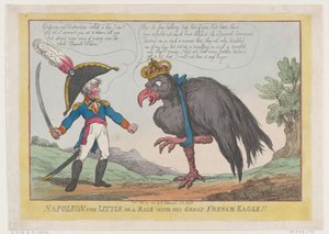 Napoleon Mały w wściekłości ze swoim wielkim francuskim orłem!!, 20 września 1808., 20 września 1808 autorstwa Thomas Rowlandson