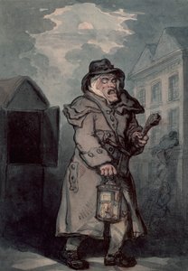 Stróż nocny, koniec XVIII wieku autorstwa Thomas Rowlandson