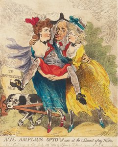 Nil Amplius Opto Jestem na Szczycie moich życzeń, pub. 1780 (ręcznie kolorowane grawerowanie) autorstwa Thomas Rowlandson