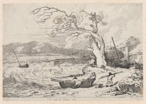 Na wybrzeżu Sussex, 1784-85., 1784-85. autorstwa Thomas Rowlandson