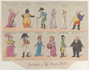 Opinie na temat ustawy rozwodowej!!, 2 czerwca 1800 r., 2 czerwca 1800 r. autorstwa Thomas Rowlandson