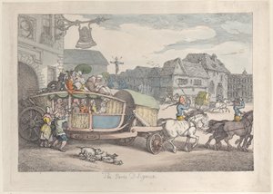 Paris Diligence, ca. 1810 r., ok. 1810 r. 1810. autorstwa Thomas Rowlandson