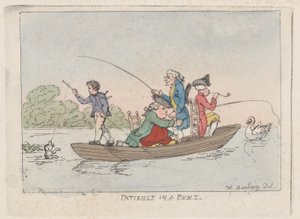 Cierpliwość w łódce, ca. 1803 r., ok. 1803 r. 1803. autorstwa Thomas Rowlandson