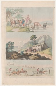 Tablica 10, Zarysy postaci, krajobrazów i bydła... na użytek uczniów, ..., 6 sierpnia 1790. autorstwa Thomas Rowlandson