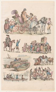 Tablica 16, Zarysy postaci, krajobrazów i bydła... na użytek uczniów, Ju..., 1 czerwca 1790. autorstwa Thomas Rowlandson