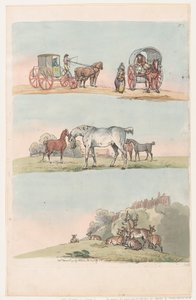 Tablica 3, Zarysy postaci, krajobrazów i bydła... na użytek uczniów, Ma..., 8 marca 1790. autorstwa Thomas Rowlandson