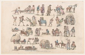 Tablica 4, Zarysy postaci, krajobrazów i bydła... na użytek uczniów, Ma..., 8 marca 1790. autorstwa Thomas Rowlandson