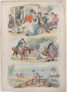 Tablica 4: Rekrutacja, ze świata w miniaturze, 1816., 1816. autorstwa Thomas Rowlandson